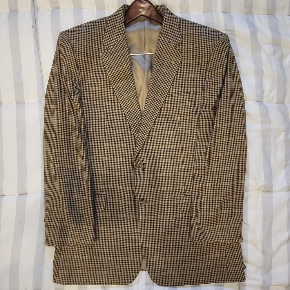 Hickey Freeman Silk Jacket - Gold and Black